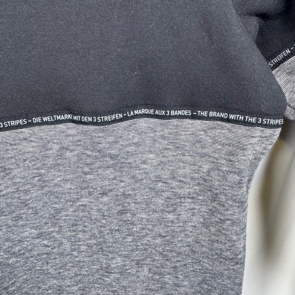 Adidas Adicross Sweatshirt Mens Medium Black Grey Colorblock Crewneck - Picture 3 of 11